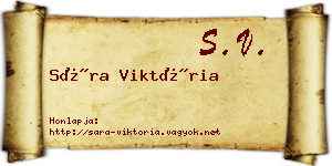 Sára Viktória névjegykártya